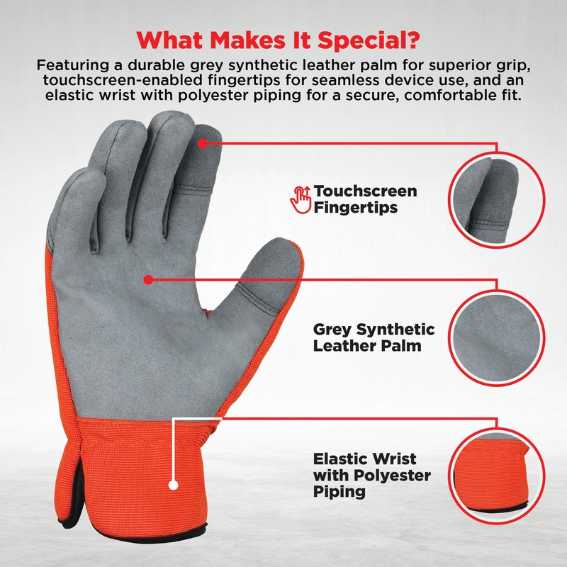 WORK MAXX Thorn-Proof Gardening Gloves – Heavy-Duty Protection for Roses,
