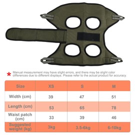 HoaaiGo Pet Grooming Hammock for Cats, Dogs, Breathable Dog Grooming Sling, Dog Grooming Harness, Dog Grooming Restraint Bag for Pet Grooming, Washing, Nail Cutting (XS, Army Green)