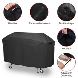 Jungda Grill Cover for Royal Gourmet GD401 4-Burner Gas Grill Griddle Combo,Outdoor Flat Top Griddle Cover for Royal Gourmet GD401C GD403 4 Burner Griddle - 66 X 23 X 36 Inch