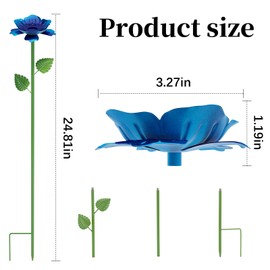Retyion 6 Pack Bee Watering Station - Flowers Butterfly Feeder, Bee Water Feeders for Outside, Metal Garden Decor, Bee Baths for Garden Yard Patio
