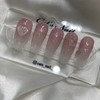 Syrup Glitter Heart Spring Handmade Nail Tips - Mini Short