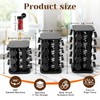 Vireldora Rotating Spice Rack with Spices Included, Rotatable Spice Rack