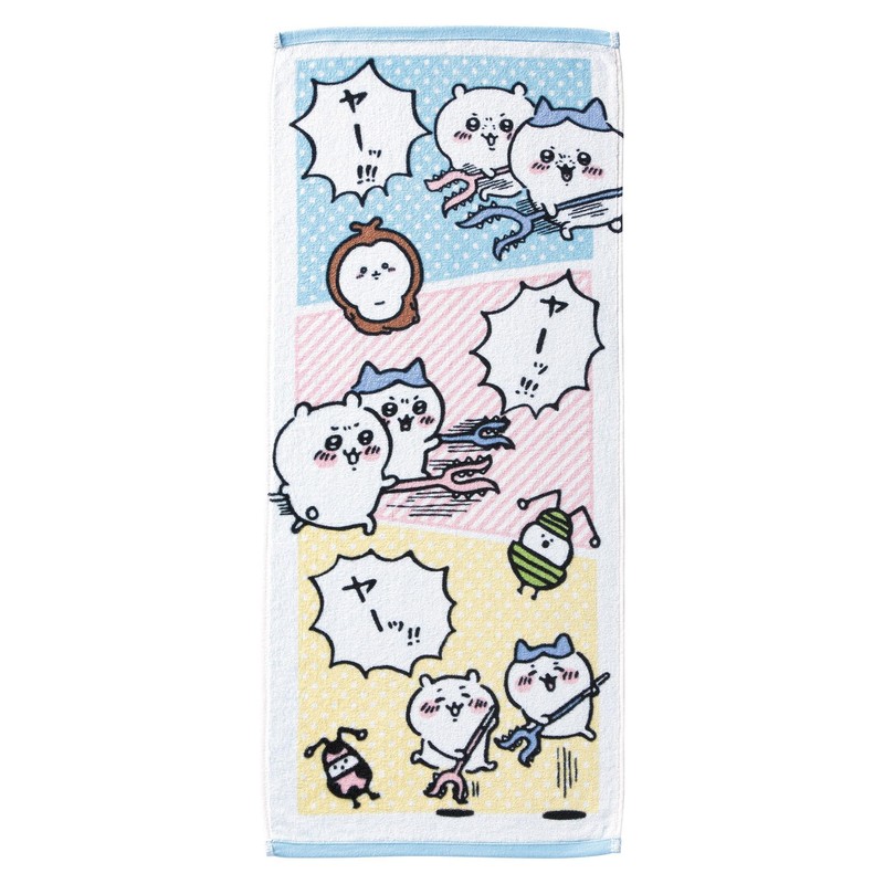 Marushin Face Towel, Chiikawa Ya!! Approx. W 13.4 x H