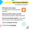 Instagram Follow Us NFC Sticker, 3 cm, 2 Pack -