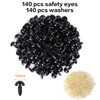 XKDOUS 12mm Safety Eyes, 280pcs for Crocheting, Crochet Eyes for