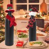 Christmas Wine Bottle Knit Hat Scarf Set Small Nylon Cotton