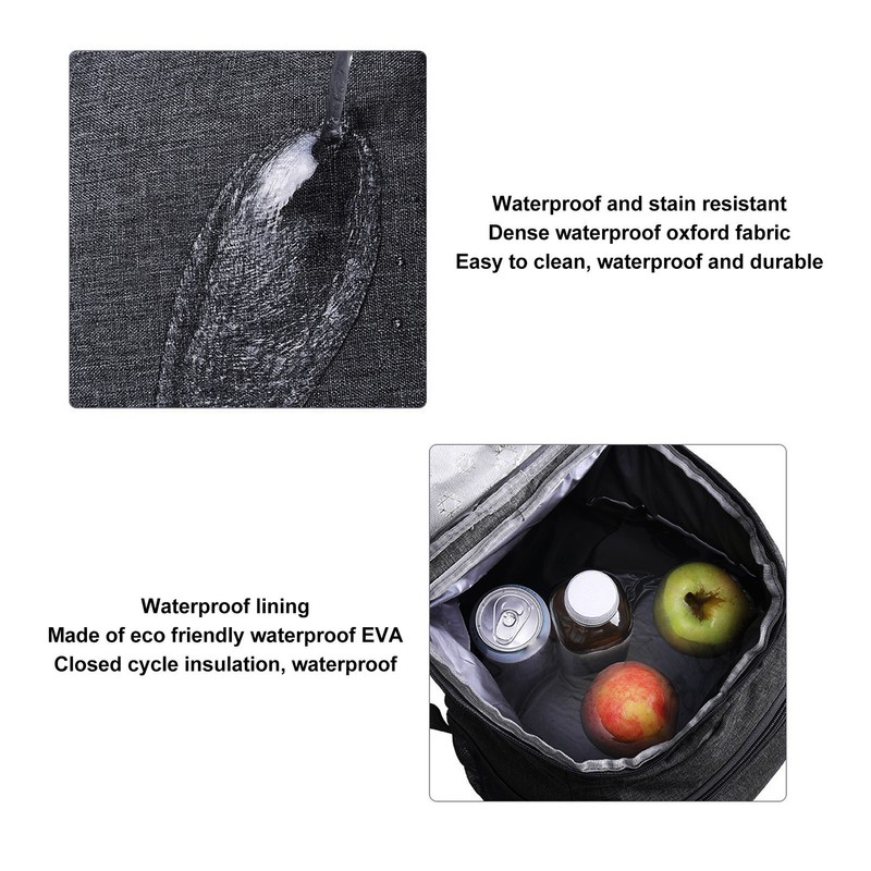 Camping Insulated Backpack Three Layer Temperature Lock Adjustable Waterproof Backpack