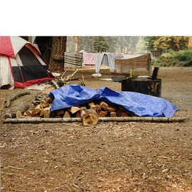 B-Air Grizzly Tarps - Large Multi-Purpose, Waterproof, Heavy Duty Tarp Poly Cover - 5 Mil Thick (Blue - 9 x 12 Feet)