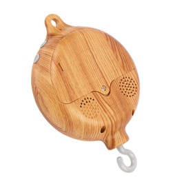 Cot Mobiles for Babies, Baby Cot Mobile Music Box Imitation Wood Grain Bed Bell 35 Sweet Melodies Nursery Mobiles Babie Baby Musical Toys 0-6 Months