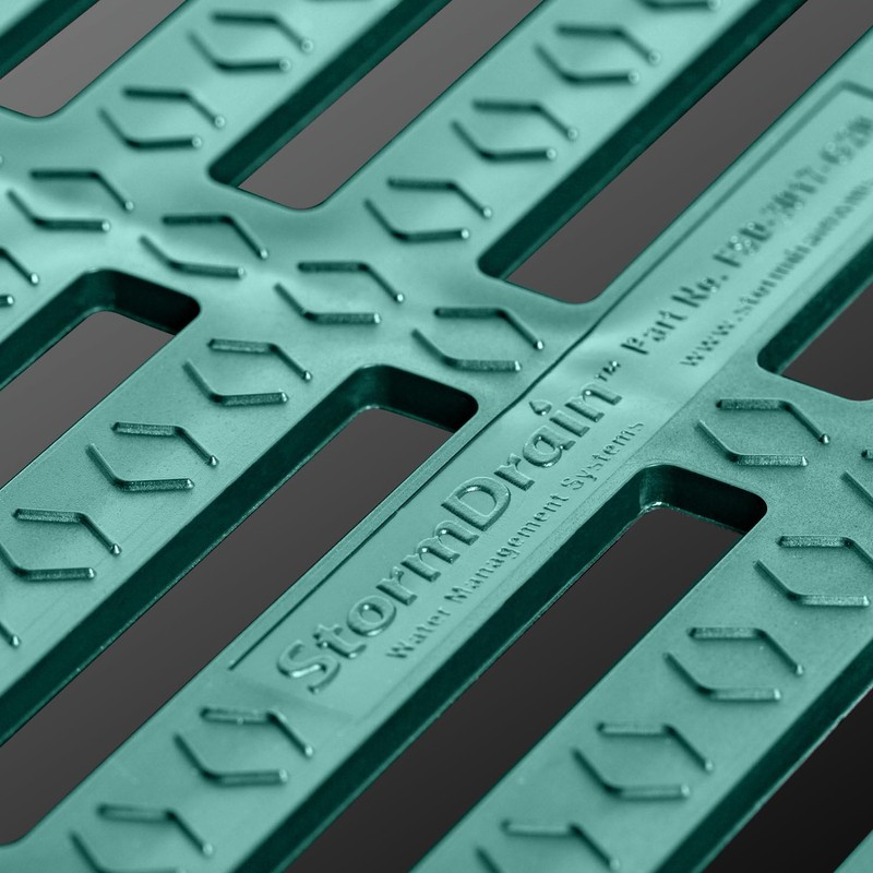 Storm Drain FSD-3017-G20B 20-in. Round Flat Green Grate for Catch