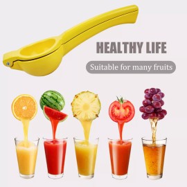 Zulay Kitchen Yellow Manual Lemon Squeezer Citrus Juicer Lemon Juicer Lime Squeezer Press