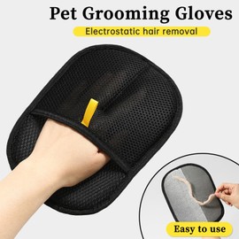 BYTJUN 3Pcs Static Removal Gloves Pet Hair, Double Sided Pet Hair Removal Glove for Cats & Dogs | Dog Hair Remover & Cat Grooming Glove for Washing, Deshedding & Brushing | Reusable Grooming Gloves