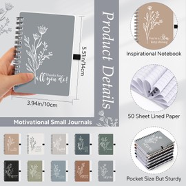 Chiisong 20 Sets Employee Appreciation Gifts Inspirational Spiral Journal Boho Aesthetic Floral Notepad Motivational Ballpoint Pen Social Worker Gifts for Dietitian Volunteer Graduation (Fresh Color)