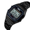 SKMEI Mens Boys Classic Clear Digital Watch Retro Alarm Metal