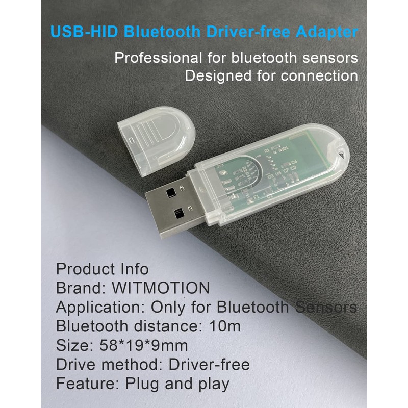 WitMotion USB-HID Wireless Bluetooth 2.0 Adapter, HID Tech, BT-02 Chip【CH340