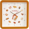 Tees Factory PD-5520470BR Pan Dribble Square Wall Clock, Brown, H7.9
