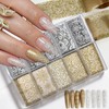 White & Gold Lace Nail Foil Sheets, 10 Rolls Nail