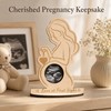 Baby Ultrasound Photo Frame for Pregnancy Keepsake - Wooden Sonogram