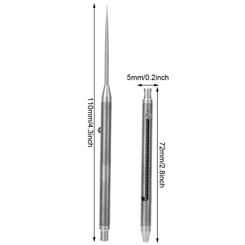 Portable Titanium Alloy Telescopic Toothpick Case Holder for Camping Hiking
