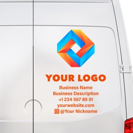 Logo Stickers Customized - Custom Vinyl Sticker for Cars, Vans, and Store Windows - Custom Decals for Business Logo Display, Comercial Vehicles, Storefronts