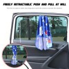 Sandfren Car Window Shade, Vehicle Sunshade Curtain with Storage Pockets