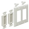 iMBAPrice 2-Gang Brushed Wall Plate - Decora Style Cable Pass