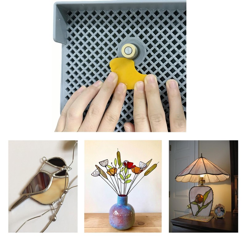 Stained Glass Grinder,Mini Portable Stained Grinder Diamond Glass Art Grinding