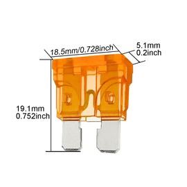 (50 Pcs) MCIGICM 5 Amp ATC Fuse Blade Style 5A Automotive Car Truck
