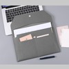 Eyintlofc PU Leather A4 File Folder Document Holder with 3