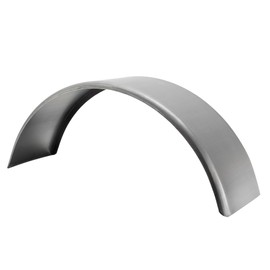 RecPro Trailer Steel Fender | 16 Gauge | Round and Flat Top | Diamond and Smooth Design | Made in USA (Smooth, 10" x 32" x 15")