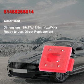 cciyu 51458266814 100 Pack Car Retainer Clips Fastener Rivet Red Nylon Car Bumper Retainer-Pushtype Car Clips for GM,For Toyota,For Honda,for Ford