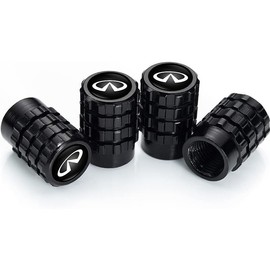 Daoquan Metal Auto Car Tire Valve Stem Caps Compatible with Infiniti Infinity QX50 Q50 Q70 Q70L Q60 QX30 QX60 QX80 All Models Wheel Cap, Air Valve Caps Styling Decoration Accessories 4pcs, Large
