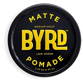 BYRD Hair Matte Pomade Mens Medium Hold/ Low Sheen, 3 OZ