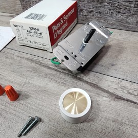 Pass & Seymour 90603-W White Rotary Dimmer Switch Push ON/OFF 3-Way 600W