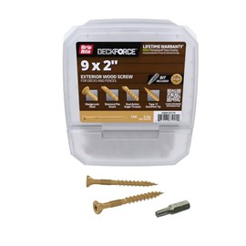 Grip-Rite GRDF2STT5 DeckForce #9 x 2 Nano Coated Wood Screws, Tan, 5lb Box