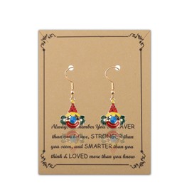 FUSTMW Multicolor Zinc Alloy Dangle Earrings, No Gemstone, Fish Hook Back, Perfect for Bachelorette Party, Holiday, Female