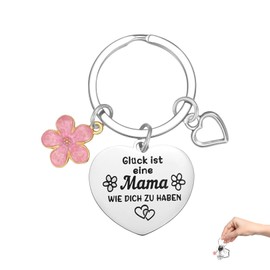 Muttertagsgeschenk,1 Stück Edelstahl Schlüsselanhänger Mutter mit Samttasche,Beste Mama Geschenk,Besondere Geschenke Mother,Geschenk Ideen für Frau,Valentinstagsgeschenk Schlüsselring Beste Freundin
