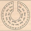 Stamps by Impression Round Journal, Habit Tracker, Date, Calendar Rubber
