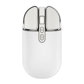 JieruiDeng 2.4G Wireless Rechargeable Mouse with USB Receiver,One Click Return to Desk,Mute Button,Power Saving, 2400DPI Optical Cute Girls Mouse for Laptop,Notebook,PC,Tablet (White)