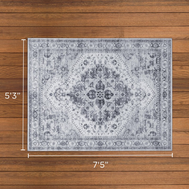 Wyatt & Ash Dream Mink Washable Geraldine Grey Geometric 5'3"