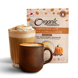 Organic Traditions Pumpkin Spice Latte Instant Coffee Dairy Free PSL Pumpkin Spice Coffee Blend 150g/5.3oz Bag