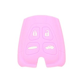 SEGADEN Silicone Cover Protector Case Holder Skin Jacket Compatible with SAAB 9-3 9-5 4 Button Remote Key Fob CV2760 Pink