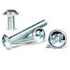 M4 (4mm x 25mm) Flanged Zinc Machine Button Head Screws