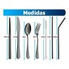 Bluelander Juego De Cubiertos De Acero Inoxidable Portátil De 32