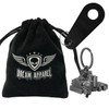 Dream Apparel Semi Truck Motorcycle Bell Keychain for Biker Rider