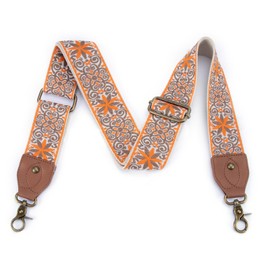 Dksongr Purse Strap Replacement Crossbody Adjustable Bag Strap Retro Jacquard Embroidery Wide Shoulder Strap for Women Handbags