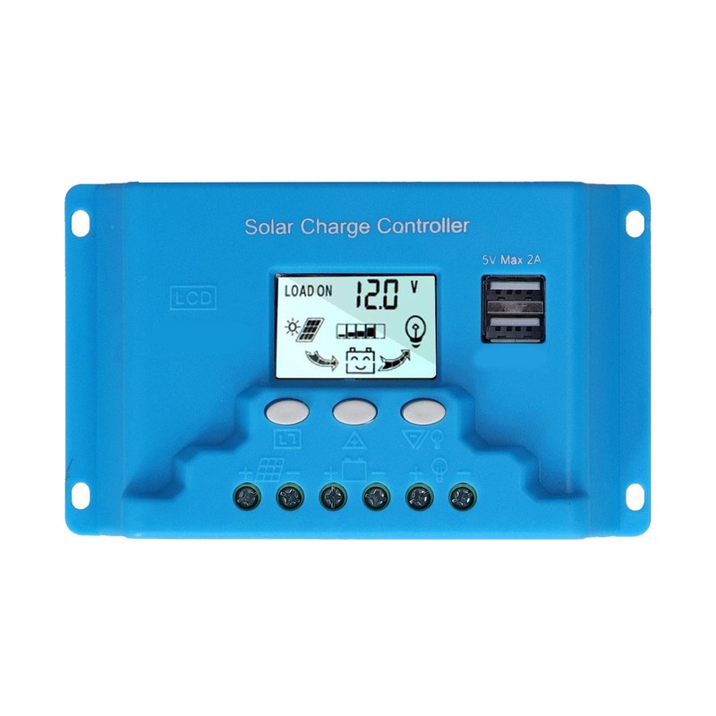 Solar Charge Controller LCD Anti Backfill Circuit Protection Solar Controller