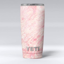 Design Skinz Pink Slate Marble Surface V42 - Skin Decal Vinyl Wrap Kit Compatible with The Yeti Rambler Cooler Tumbler Cups