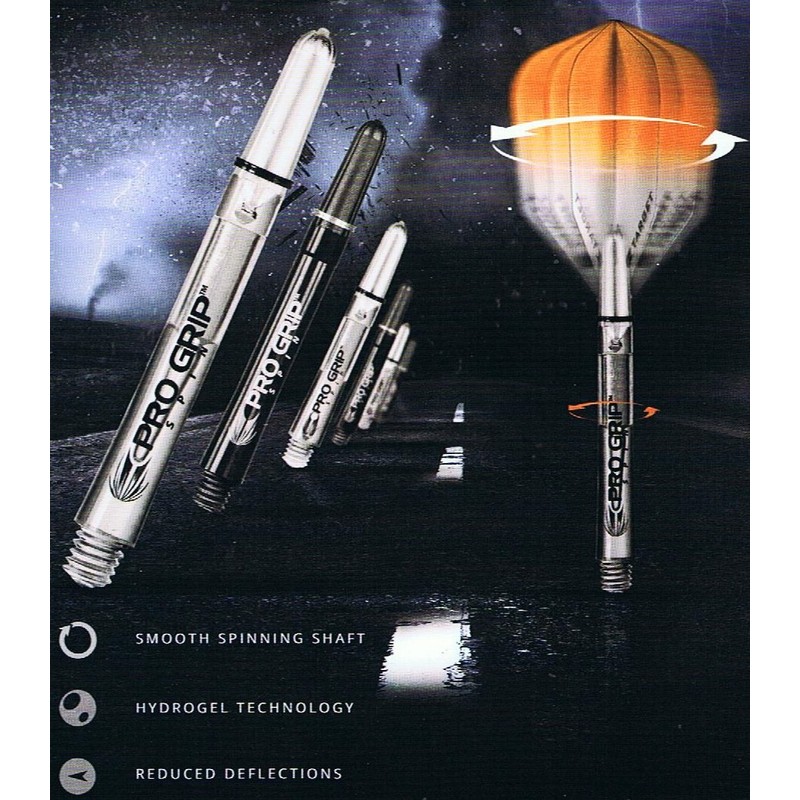 Empire Dart Shaft Set Plastic Pro Grip Spin 1.5" Clear