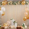 10x10ft Champagne Tulle Backdrop Curtain with Lights String for Parites,